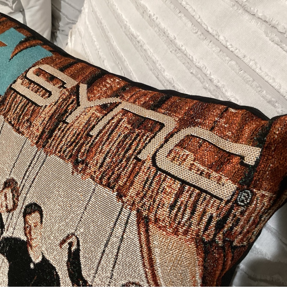 🟠 Vintage & New - NSYNC "No Strings" Design Woven Tapestry Pillow - Collectible - Picture 6 of 9